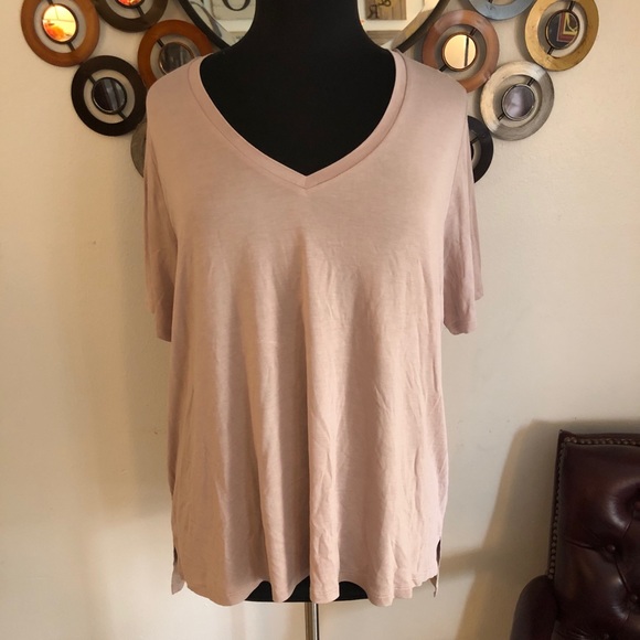 Old Navy Tops - OLD NAVY tan v-neck t-shirt